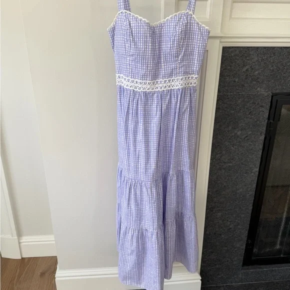 Lilly Pulitzer Purple Gingham Maxi Dress - Picture 1 of 4